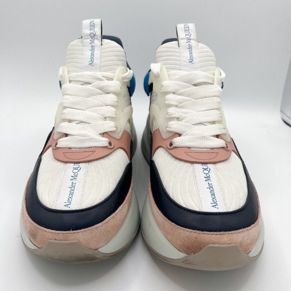 Alexander McQueen Mixed-Media Hightop Runner Sneakers - Picture 3 of 10